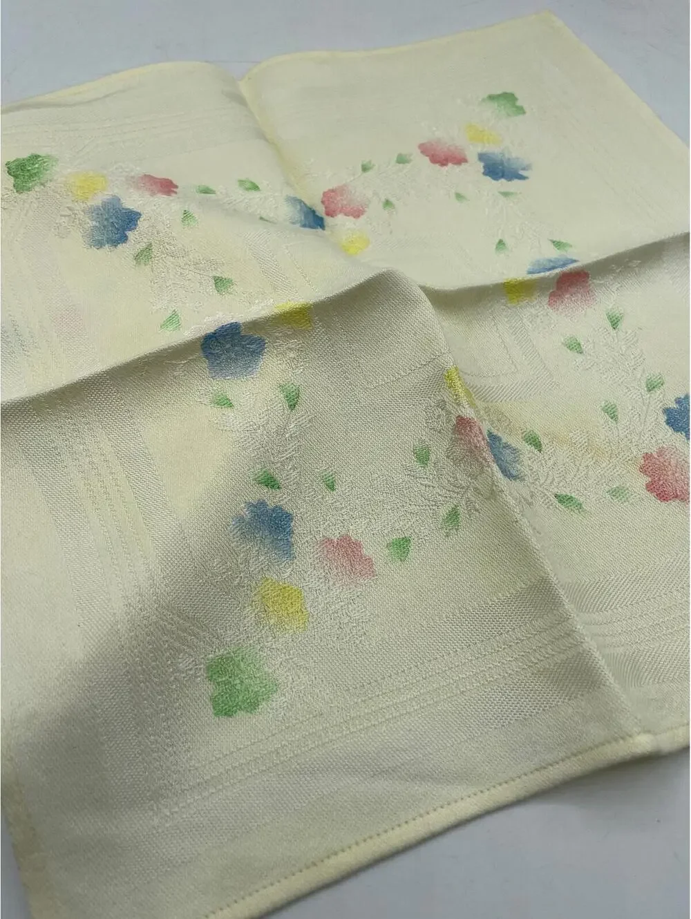 Vintage Damask Luncheon Napkins Set: Pastel Watercolor Floral, Cottagecore (4)